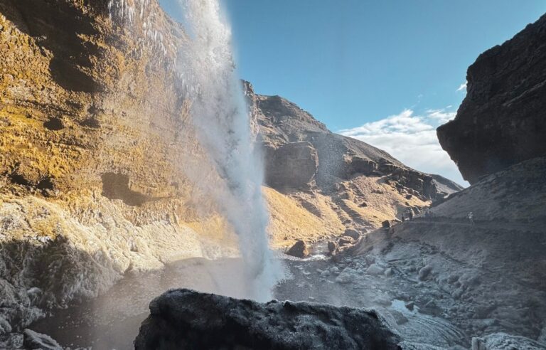 The views behind Kvernufoss waterfall