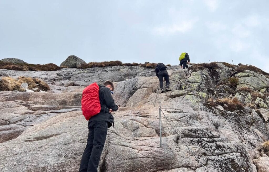 The start of the final climb of the hike