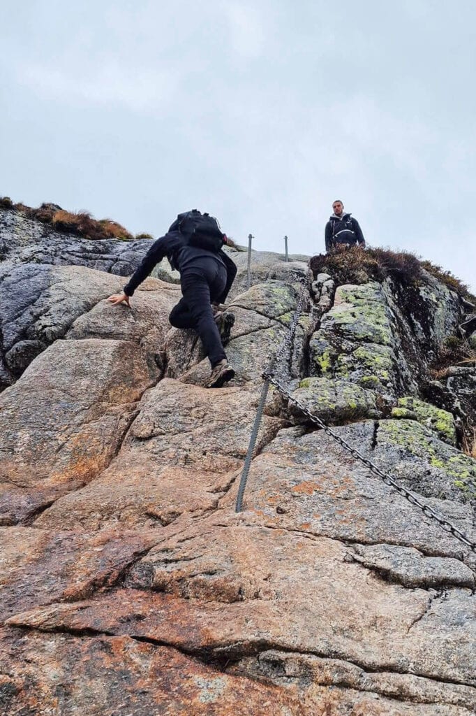 The steepest climb of the Kjerabolten hike