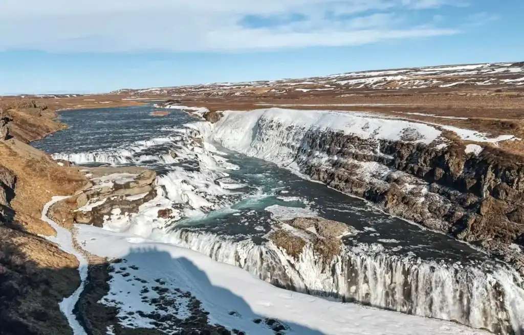 Winter waterfalls at the Golden Circle