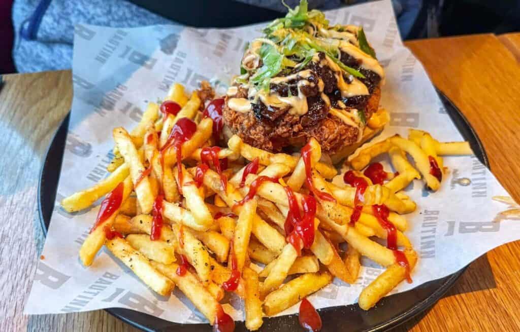 Chicken and waffle in Akureyri