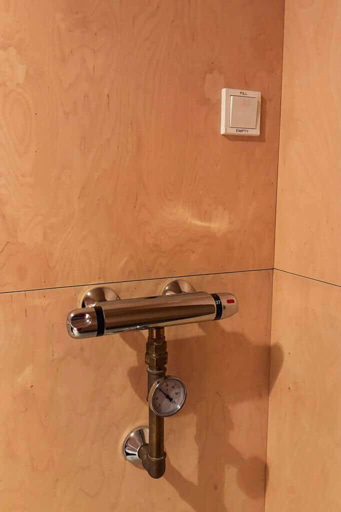 This is the controls to turn the hot tub on and off