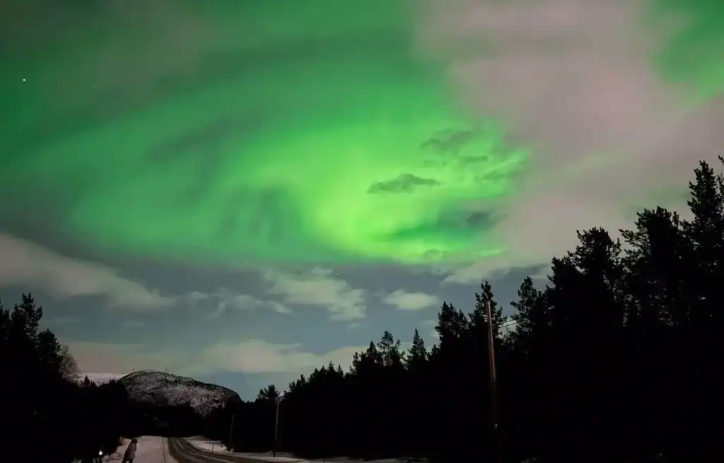 The stunning northern lights display we saw in Tromso