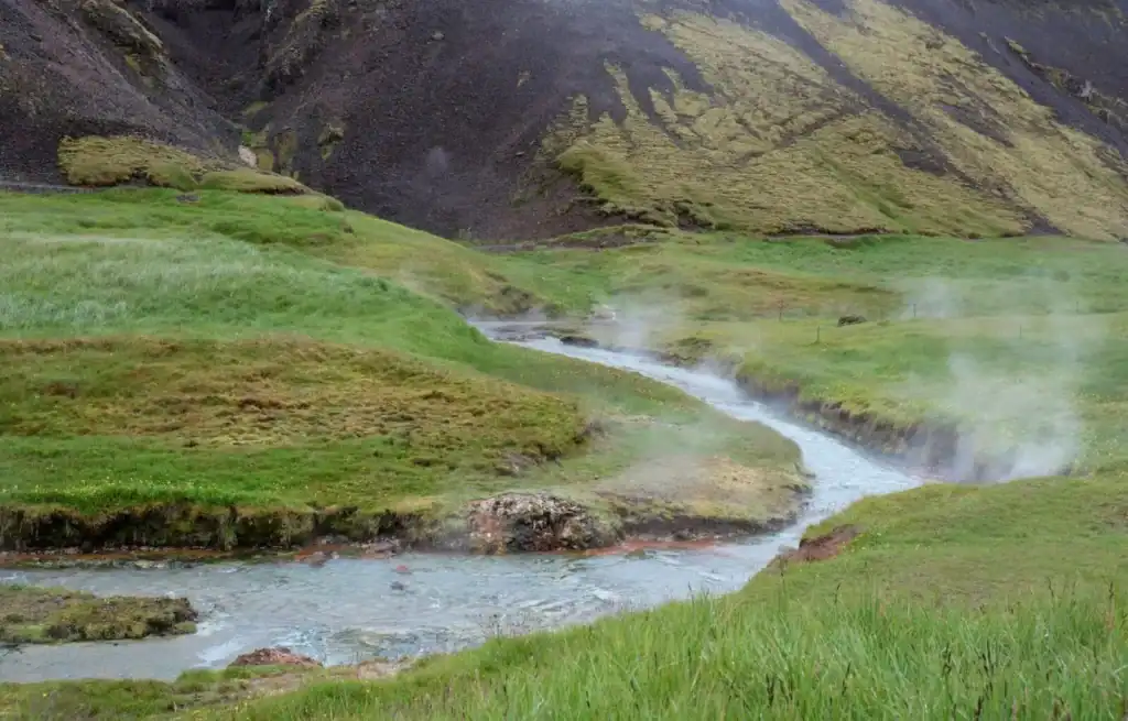 The beautiful Reykjadalur Hot Springs Thermal River
