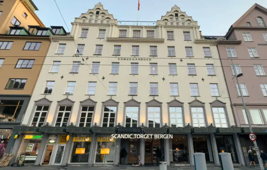 The Scandic Torget in the centre of Bergen