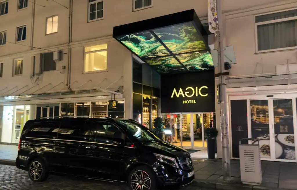 Outside of the impressive Magic Hotel