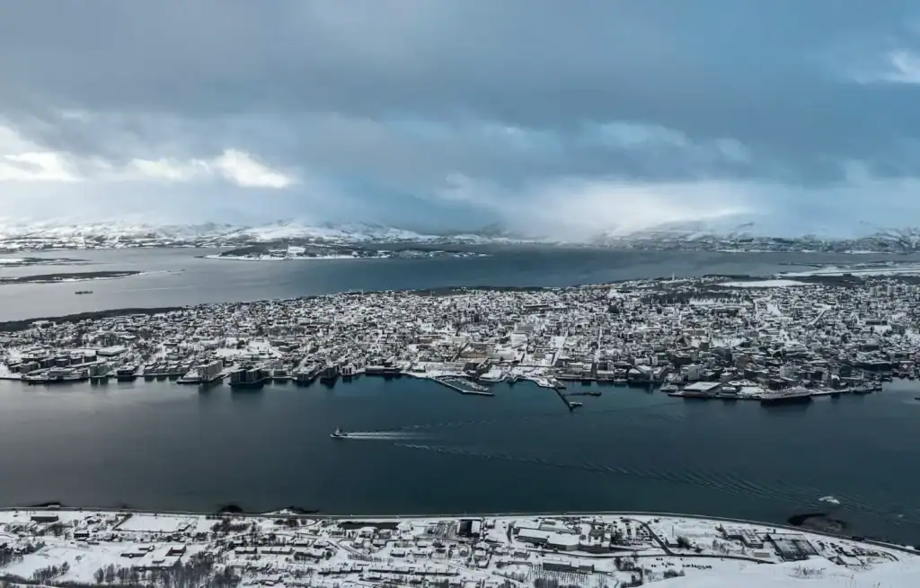 The view from the cable car station in Tromso