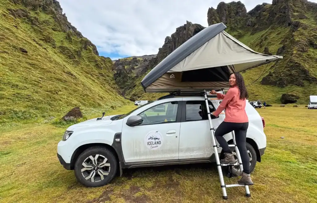 Our roof tent when we travelled with Iceland Nomads last year