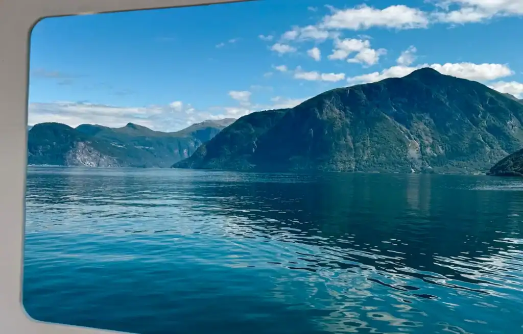 The views from a ferry crossing during our Norway itinerary
