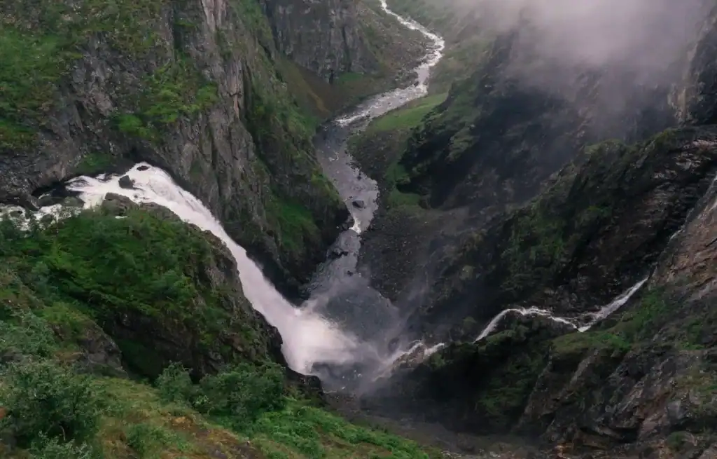 The incredible Voringfossen Waterfall